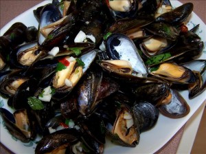 steamed mussels
